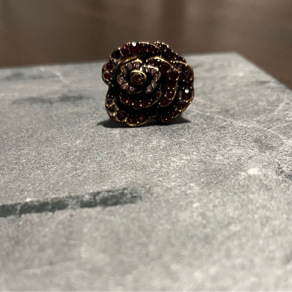 Stunning Colourful sequin-Gold plated Rose-flower ring - Picture 3 of 5